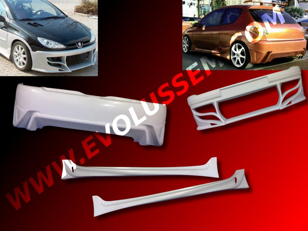 Kit carrosserie Evolussem Racer PEUGEOT 206 3 portes